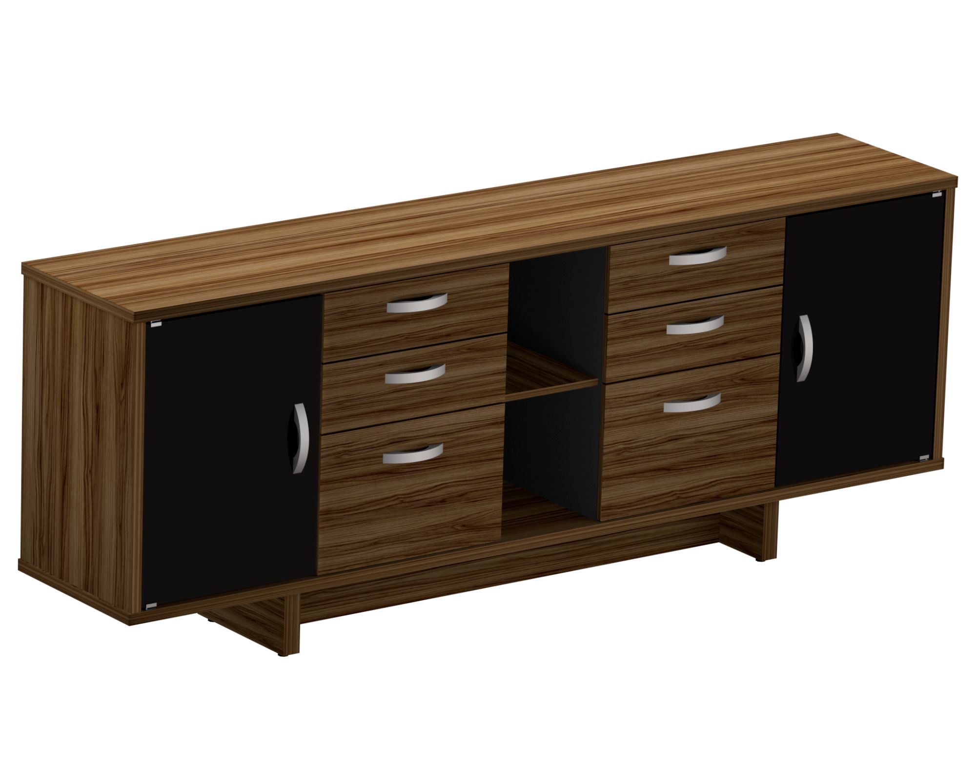Armário Credenza 3 Gavetas Duplo